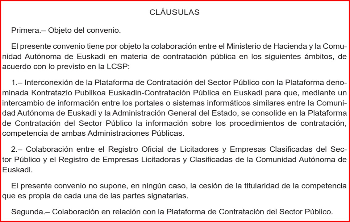 clausulas Kontratazio Publikoa Euskadin